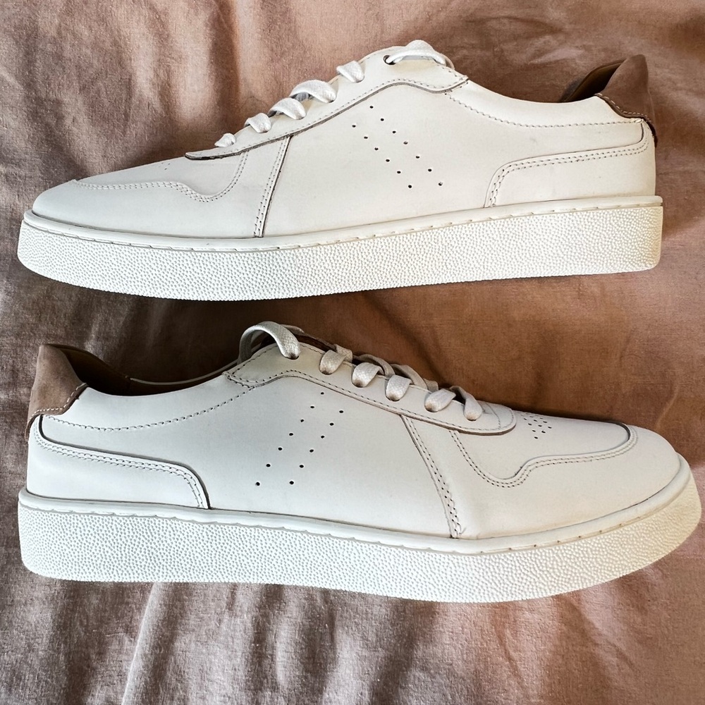 Nisolo white leather casual sneakers size 8.5 new women’s